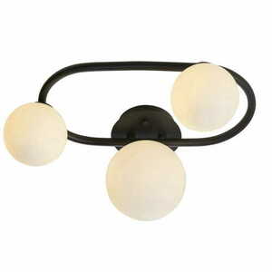 Deckenleuchte Endon Pulsa 93524 Schwarz IP44 3-flammig LED G9 aus Stahl und Glas small 0