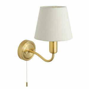 Wandleuchte Endon Conway Messing Beige Stoff IP44 G9 93852 small 6