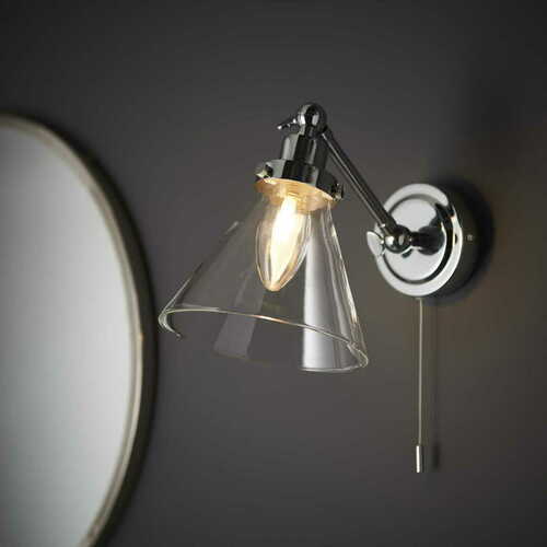 Prüfen Wandleuchte Endon Faraday Chrom Transparent G9 IP44 93853