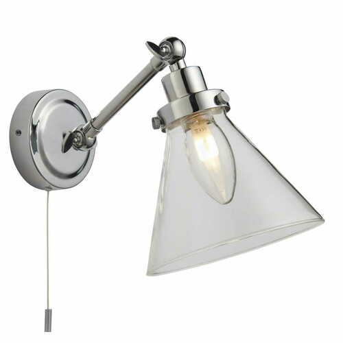 Prüfen Wandleuchte Endon Faraday Chrom Transparent G9 IP44 93853