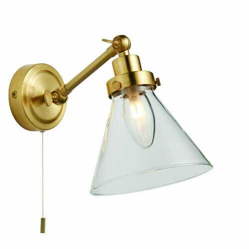 Prüfen Wandleuchte Faraday Endon 93854 Messing Glas G9 IP44