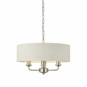 Pendelleuchte Endon Highclere 3-flammig Beige Stoff E14 45 cm 94361 small 2