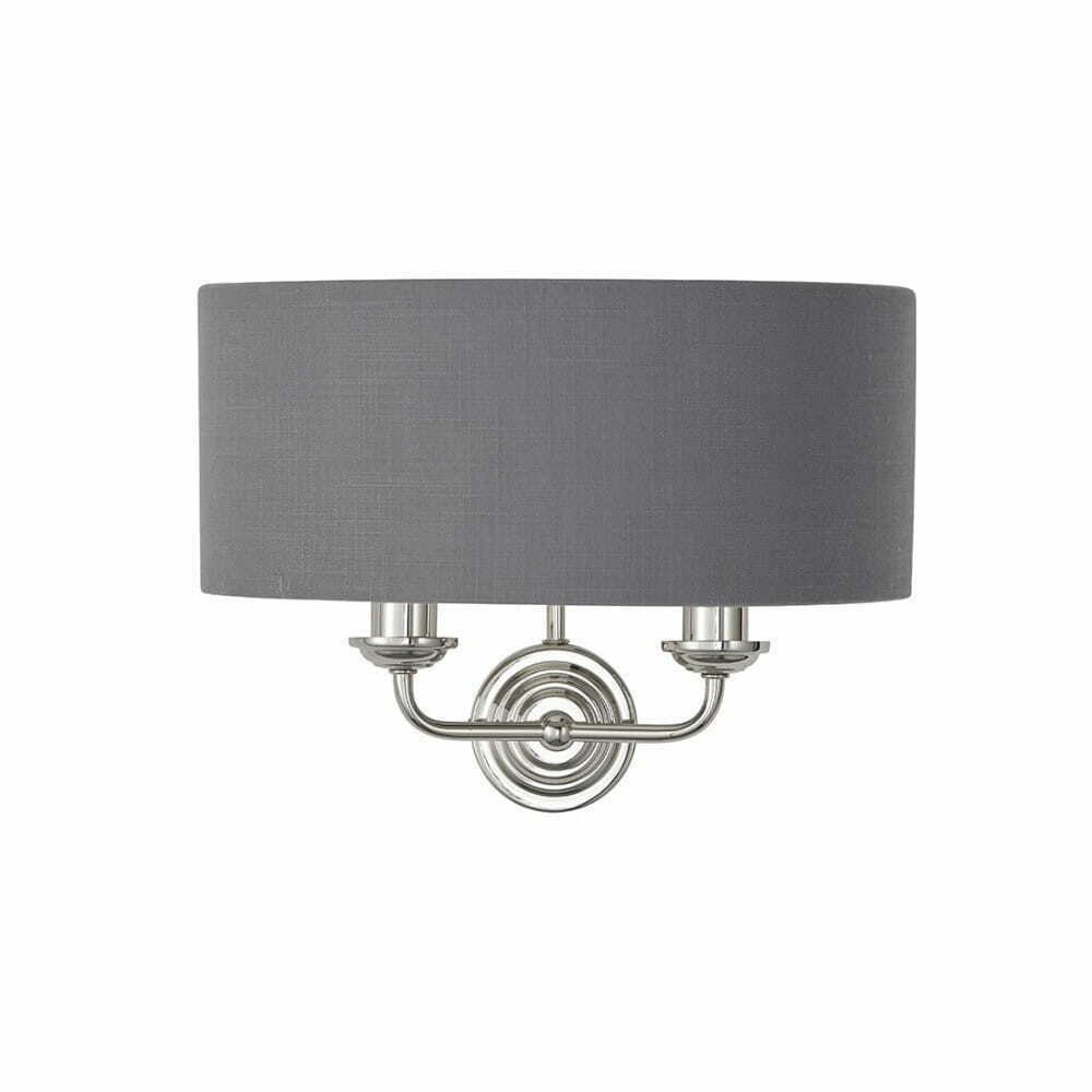 Nástenné svietidlo Endon Highclere 94406 strieborné E14 2-plameňové