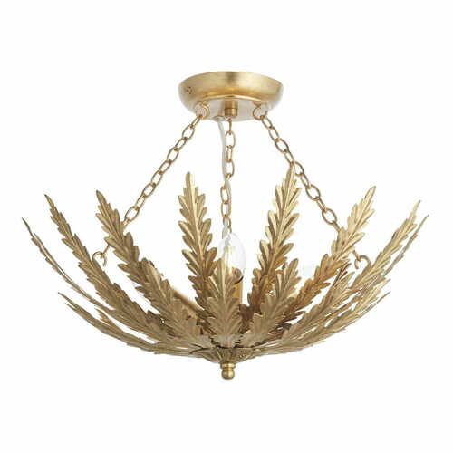 Prüfen Deckenleuchte Endon Delphine 95039 gold 3xE14 Ø46,5 cm