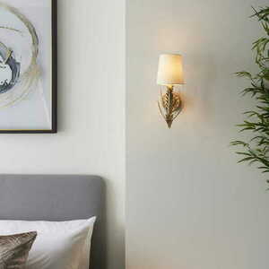 Wandleuchte Endon Delphine Gold Beige Stoff E14 LED dimmbar 95040 small 4