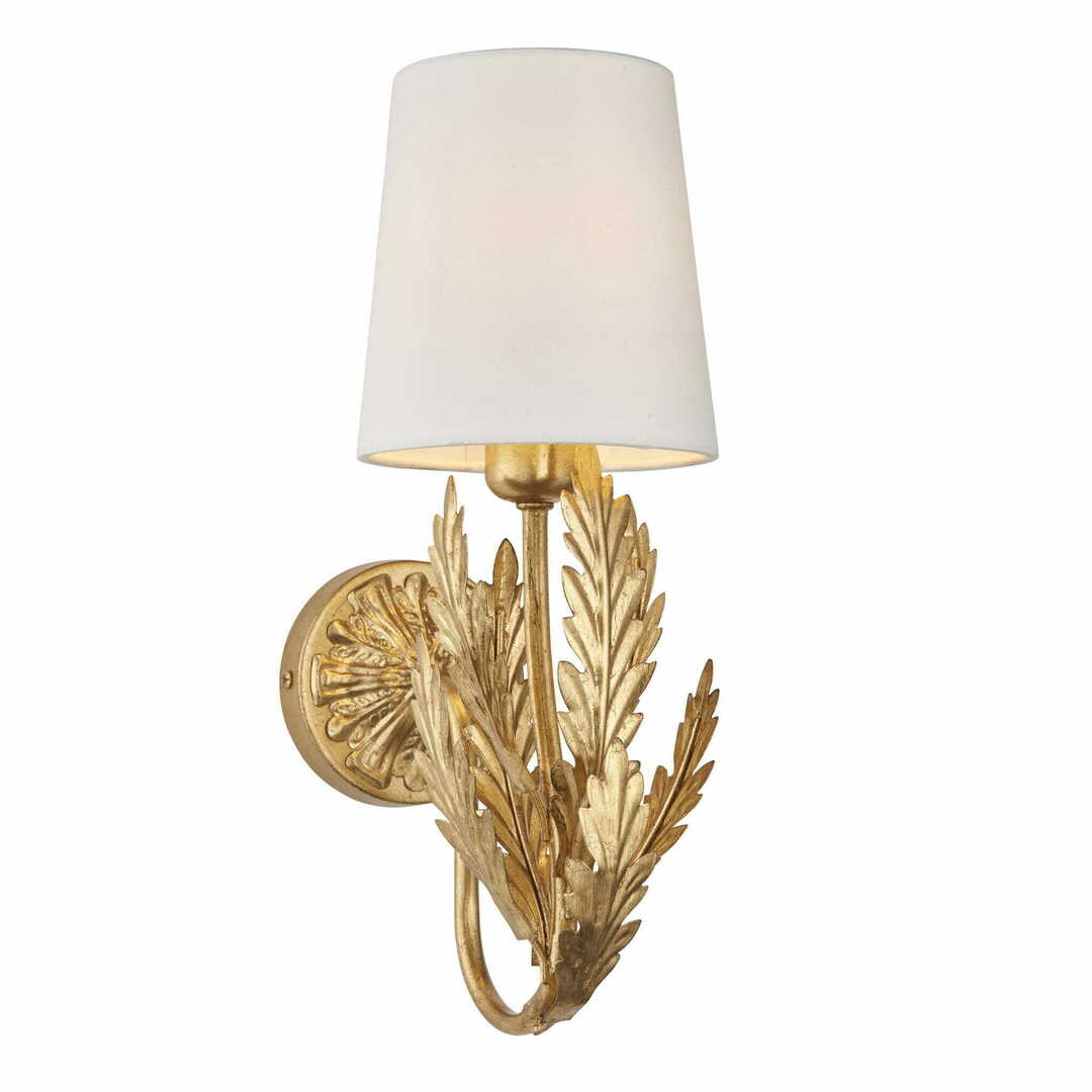 Fali lámpa Endon Delphine E14 LED arany bézs szövet 36 cm 95040