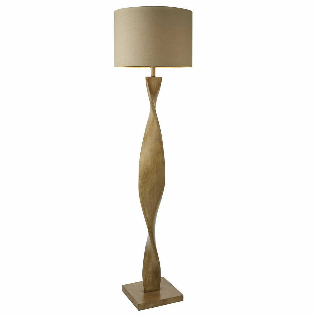 Lampă de podea Endon Abia 95454 bej din textil și rășină, E27, 158,5 cm