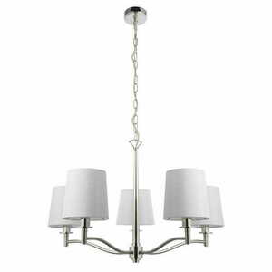 Pendelleuchte Endon Ortona 5-flammig Nickel Weiß E14 Ø72 cm small 6