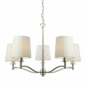 Pendelleuchte Endon Ortona 5-flammig Nickel Weiß E14 Ø72 cm small 0