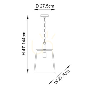Endon Hurst 95835 Pendelleuchte, Antikmessing, klares Glas, 1×E27 small 8