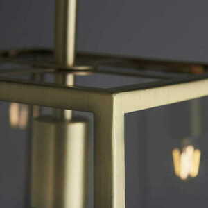 Endon Hurst Pendelleuchte Messing Transparent E27 LED dimmbar 95835 small 5
