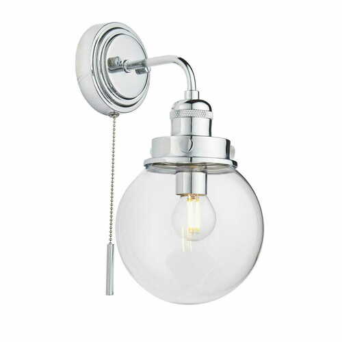 Prüfen Wandleuchte Endon Cheswick Chrom Glas IP44 E14 96129