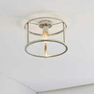 Deckenleuchte Endon Hopton Nickel Transparent E27 Ø31 cm 96150 small 2