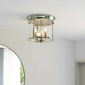 Deckenleuchte Endon Hampworth Nickel/Transparent 3-flammig E14 LED dimmbar 96153 small 2