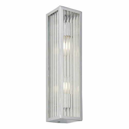 Prüfen Wandleuchte Endon Newham Chrom Glas 2-flammig G9 IP44 96220