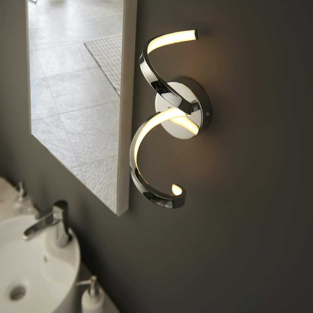 Aussicht Wandleuchte Endon Astral 96433 LED 3000K IP44 Chrom Weiß Wandleuchte Endon Astral 96433 LED 3000K IP44 Chrom Weiß