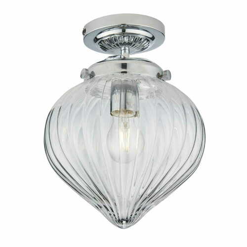 Prüfen Deckenleuchte Endon Cheston Chrom/Transparent E27 IP44 Ø24 cm 96489