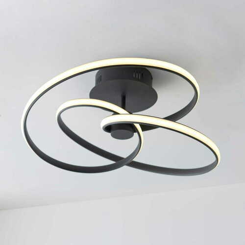 Prüfen Deckenleuchte Endon Dune LED schwarz 53,5 cm 42W dimmbar 97633