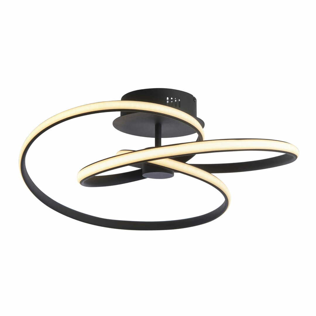 Endon Dune Black LED Ceiling Light 53.5cm 42W 3000K Dimmable 97633