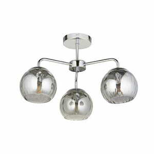 Deckenleuchte Endon Dimple 3-flammig Chrom Rauchglas E14 Dimmbar 97971 small 7