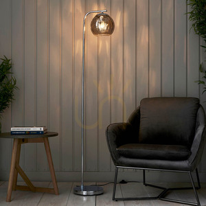Endon Dimple Stehleuchte 97978, Chrom und Rauchglas, 150 cm, E27 small 2
