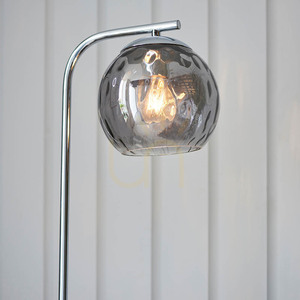 Endon Dimple Stehleuchte 97978, Chrom und Rauchglas, 150 cm, E27 small 3