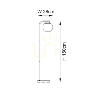 Endon Dimple Stehleuchte 97978, Chrom und Rauchglas, 150 cm, E27 small 7