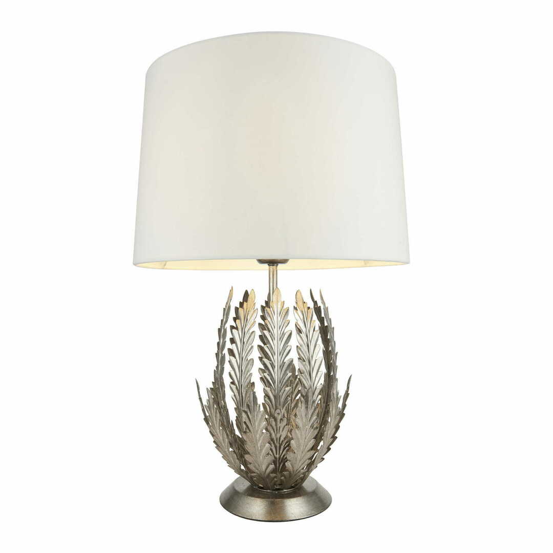Lampă pe picior Endon Delphine alb-argintiu E27 55 cm 98046