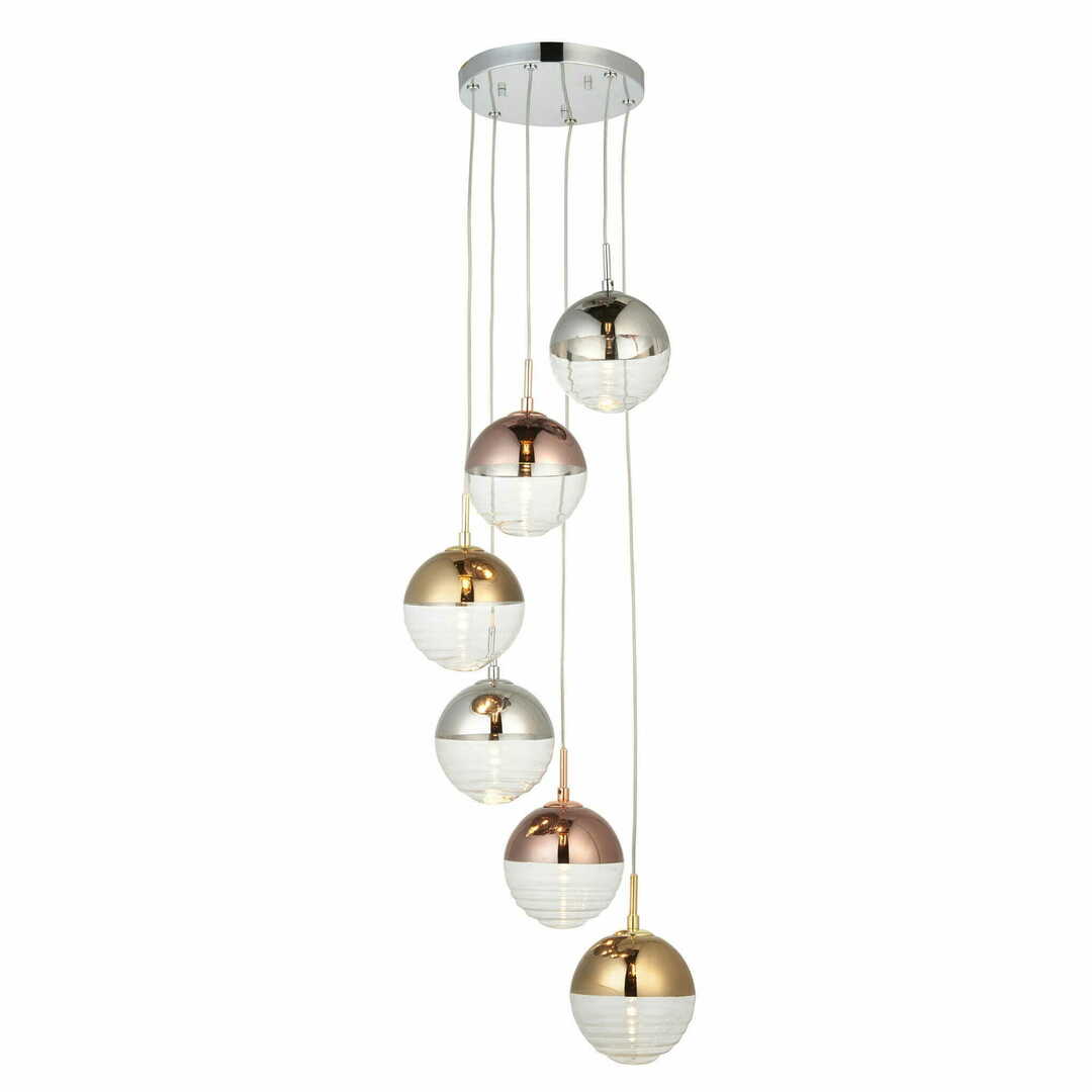 Prüfen Pendelleuchte Endon Paloma Chrom 6-flammig G9 LED dimmbar 36 cm 98113 Pendelleuchte Endon Paloma Chrom 6-flammig G9 LED dimmbar 36 cm 98113