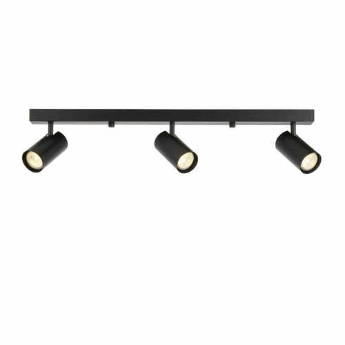 Prüfen Deckenleuchte Endon Rez 98456 Schwarz Stahl 3-flammig GU10 LED dimmbar