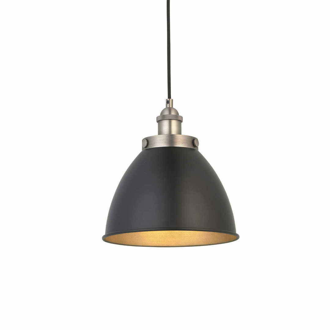 Függőlámpa Endon Franklin 98750 fekete acél E27 LED dimmelhető