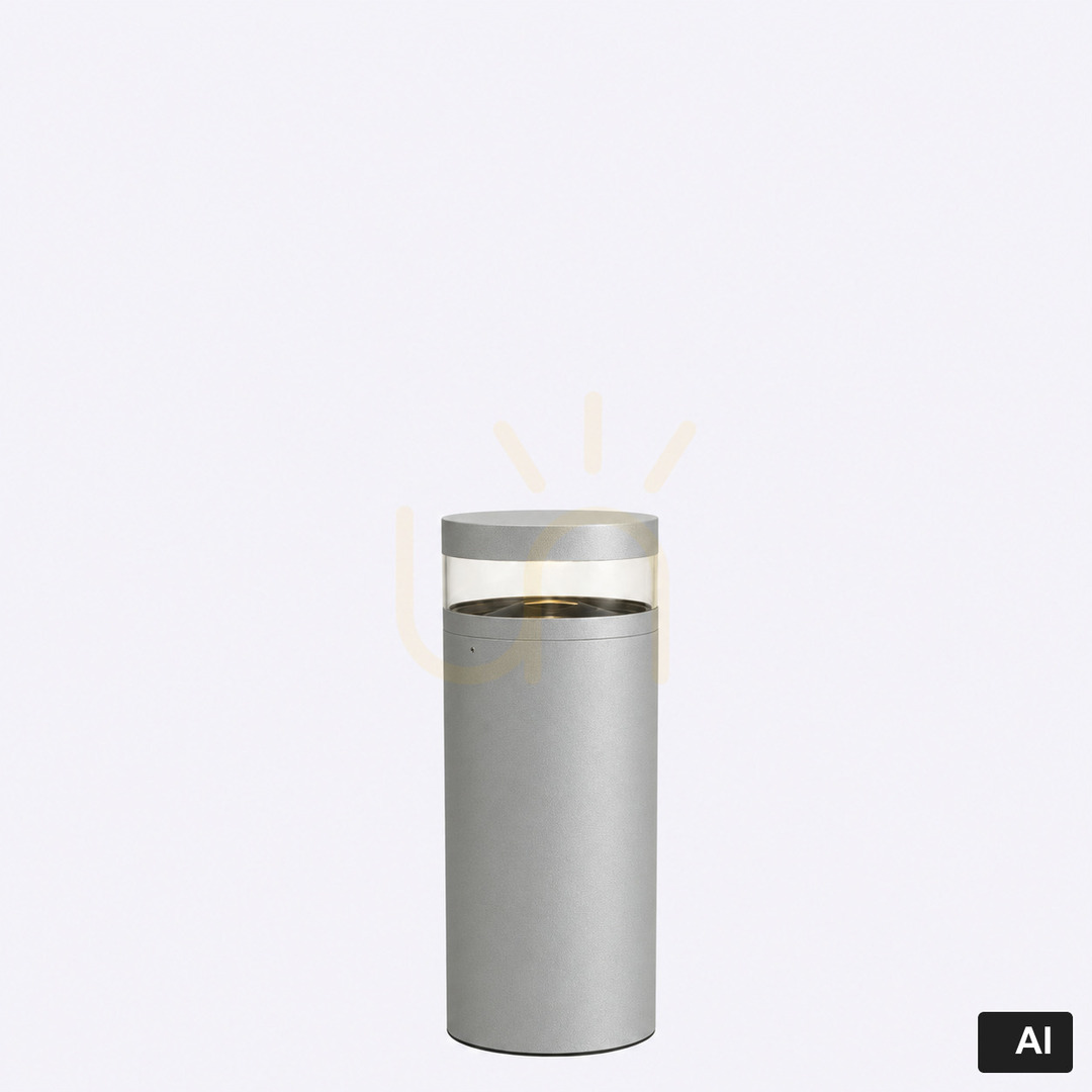 LED bollard light NORLYS Stavanger 5064AL aluminium RAL 9006 50 cm 3000 K DALI2