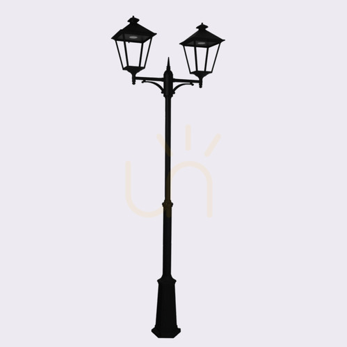 Prüfen LONDON Garten-/Parklaterne 2 x 9.5W 4000K schwarz RAL-9005 - NORLYS