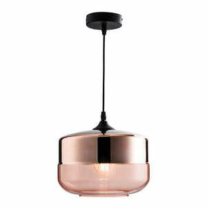 Pendelleuchte Endon Willis 60182 Kupfer Schwarz Glas Metall 25 cm E27 small 3