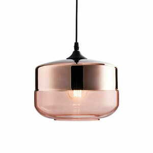 Pendelleuchte Endon Willis 60182 Kupfer Schwarz Glas Metall 25 cm E27 small 0
