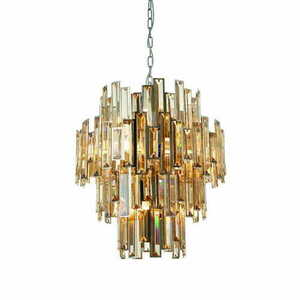 Pendelleuchte Endon Viviana Gold Chrom Kristall 12-flammig 72744 small 0