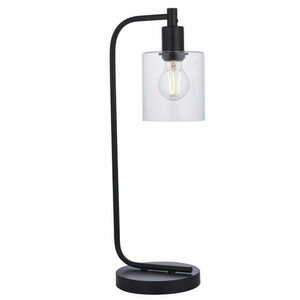 Stehleuchte Endon Toledo Schwarz Stahl Glas 54 cm 95457 small 0