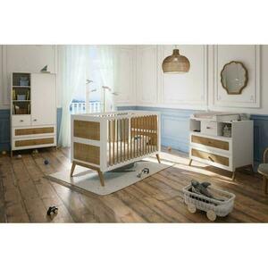Marelia Multi-Evolutive Bett Rattan 70 x 140 - Neige small 1