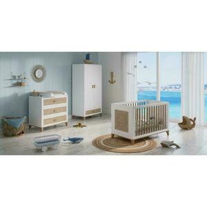 Nami Evolutive Bett Rattan 60 x 120 - Neige small 13