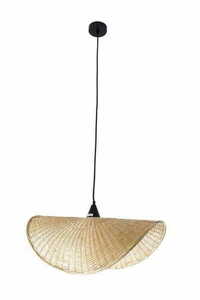 Pendelleuchte Max Light Koshi I P0498 schwarz Rattan 60 cm Boho small 0