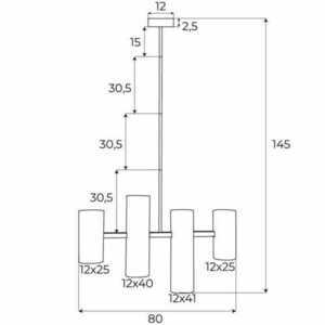 Pendelleuchte Max Light Laxer P0501 schwarz 4-flammig Metall 1 Pendelleuchte Max Light Laxer P0501 schwarz 4-flammig Metall small 1