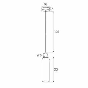 Pendelleuchte Max Light Campanila P0510 Messing Bernsteinglas E27 10 cm small 2