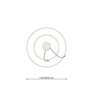 Kronleuchter RIO 2 55/78 schwarz LED 4000K Thoro small 4