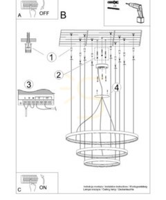 Kronleuchter RIO 3 55/78/110 golden LED 4000K Thoro small 5