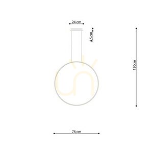 Hängeleuchte RIO 78 poliert gold LED 3000K Thoro small 8