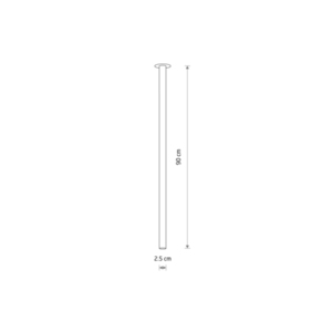 Nowodvorski LASER 900 Einbau-Punktleuchte, Stab 90 cm × Ø 2,5 cm, Linsen-G9 max. 10 W LED, satiniertes Schokoladenbraun, 10917 small 2