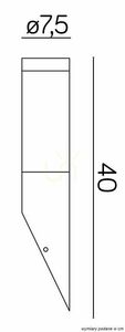 Außenwandleuchte SU-MA ST 021 BL schwarz Edelstahl 40 cm small 1