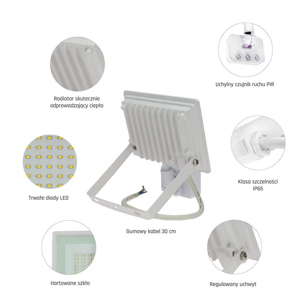 Prüfen Noctis Lux 3 Flutlicht 30 Ww 230 V Ip44 150x190x53mm Weiß Pir Bewegungsmelder Noctis Lux 3 Flutlicht 30 Ww 230 V Ip44 150x190x53mm Weiß Pir Bewegungsmelder