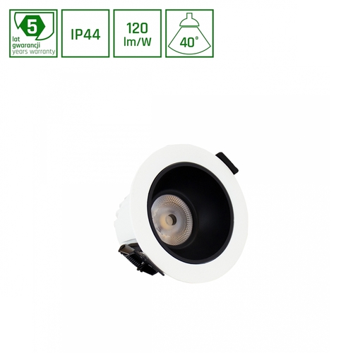 Prüfen Orbito Downlight 10 W Nw 230 V 40st Ip44 Ra90 Ugr<19 97 X65 Mm Weiß/Schwarz Matt Rund 5 Jahre Garantie