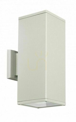 Prüfen Außenwandleuchte SU-MA Adela 8001 AL Silber 2x60W Glas Aluminium Modern